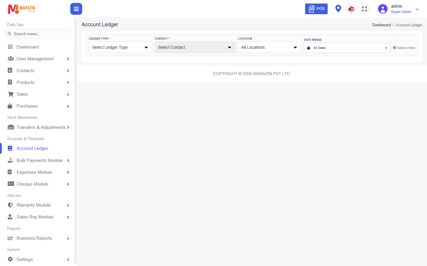 Account ledger