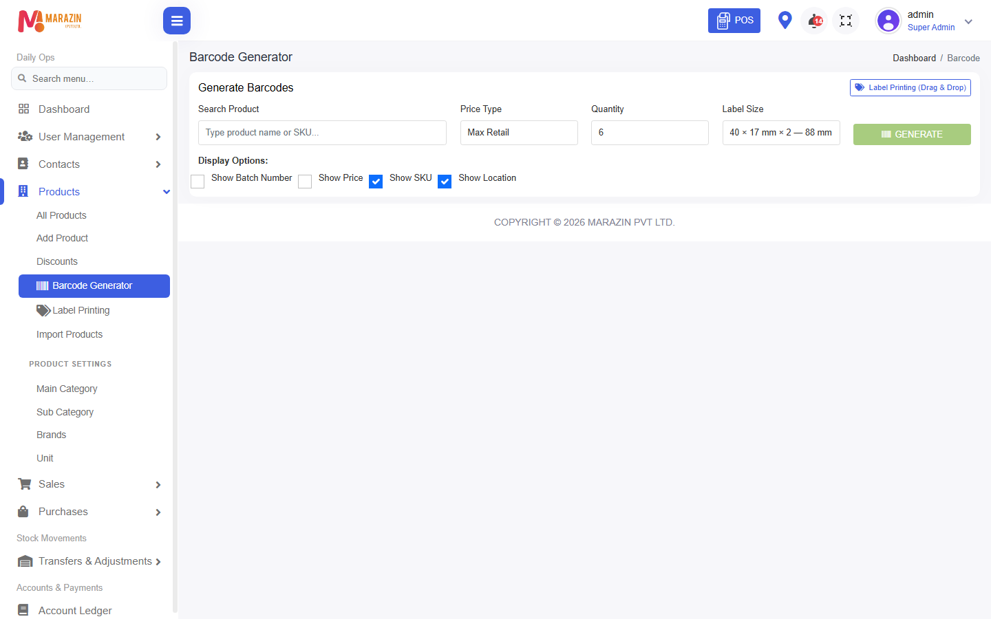 Barcode generator